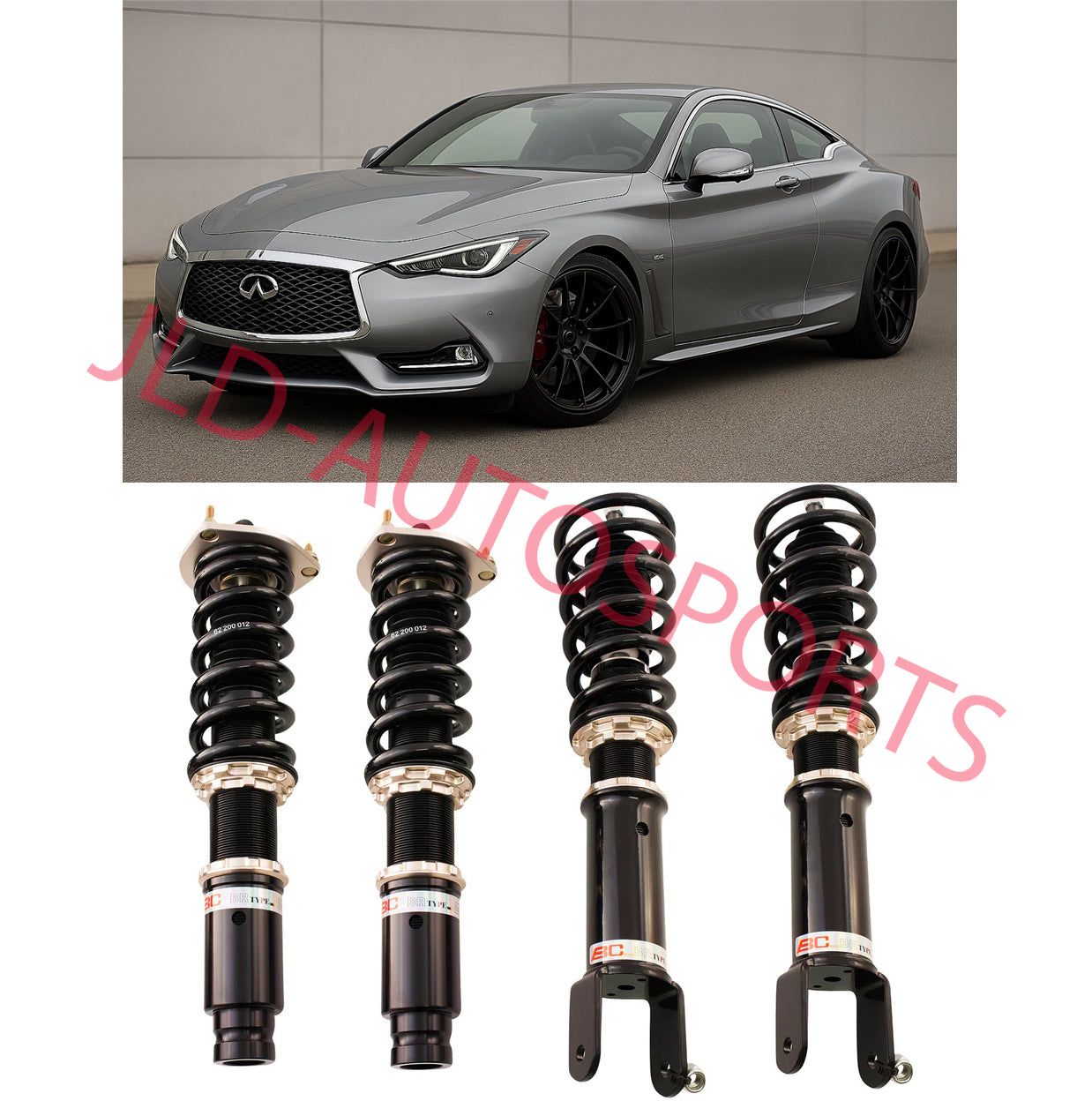 BC Racing BR Lowering Coilover Springs Set For 17-24 Infiniti Q60 (AWD W/O DDS)