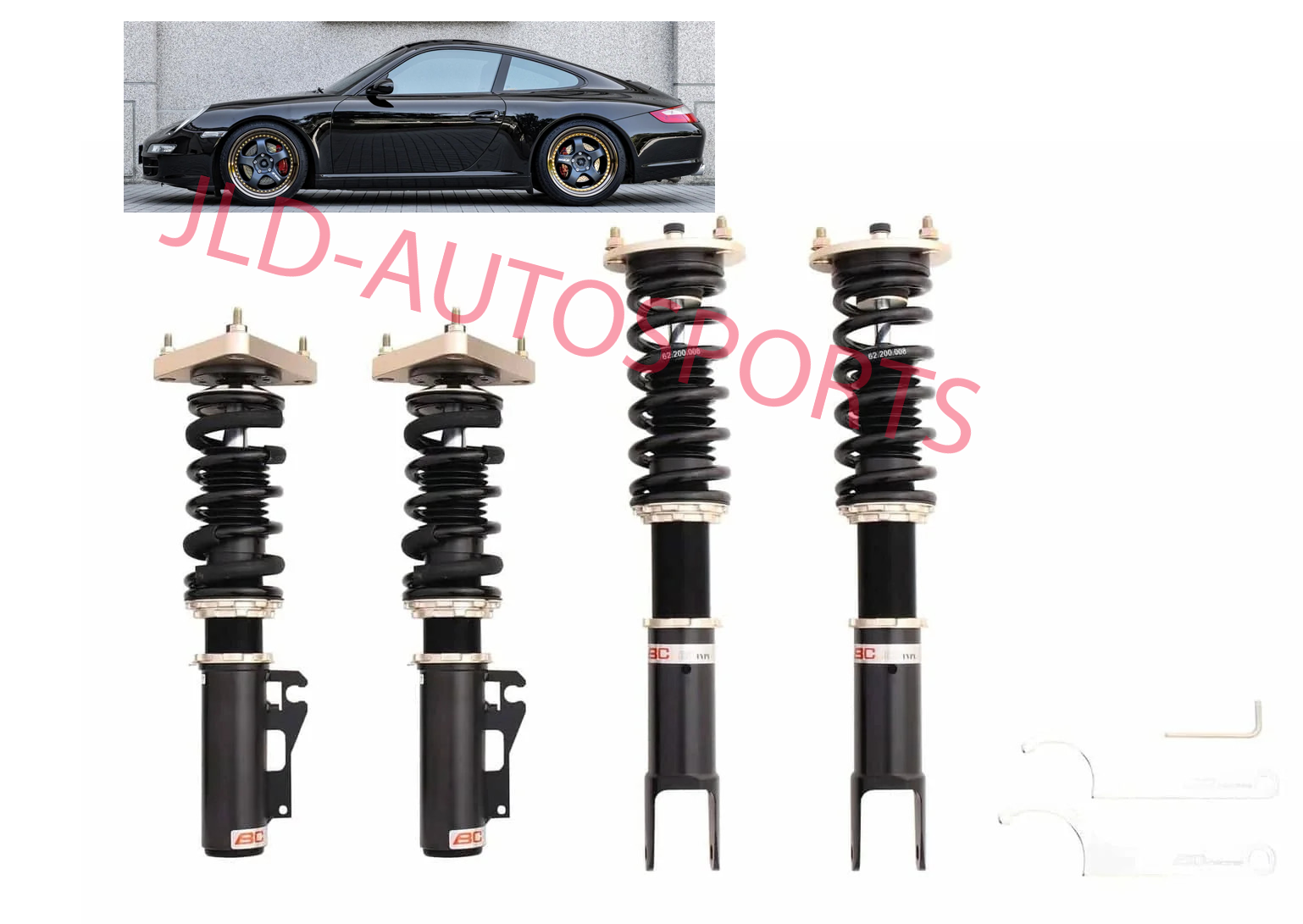 BC Racing BR Lowering Coilover Strut Kit For 05-08 Porsche 911 NA (997.1 - RWD)